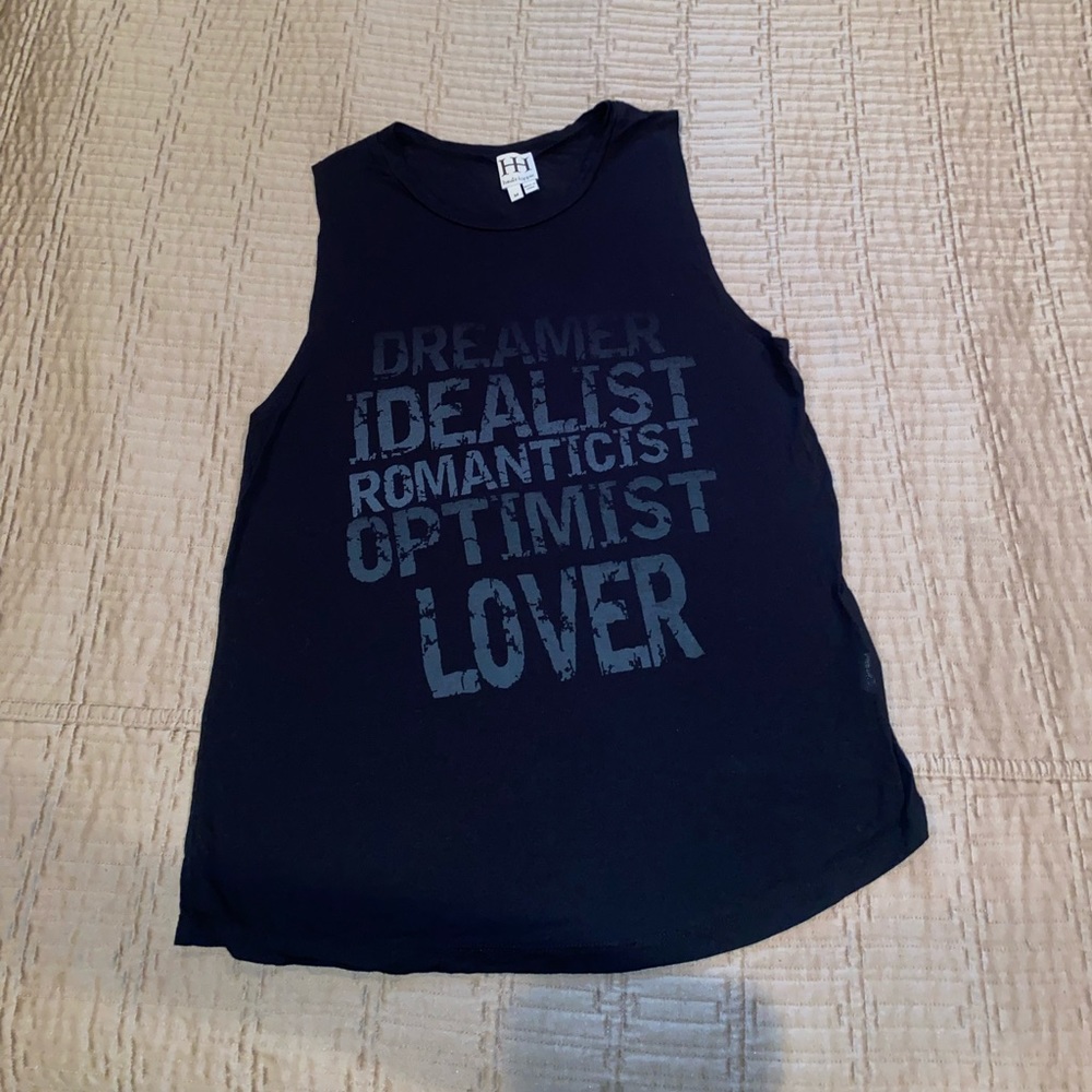 Haute Hippie | Dreamer Idealist Romanticist Optimist Lover Muscle Tank Size Med - Picture 2 of 4
